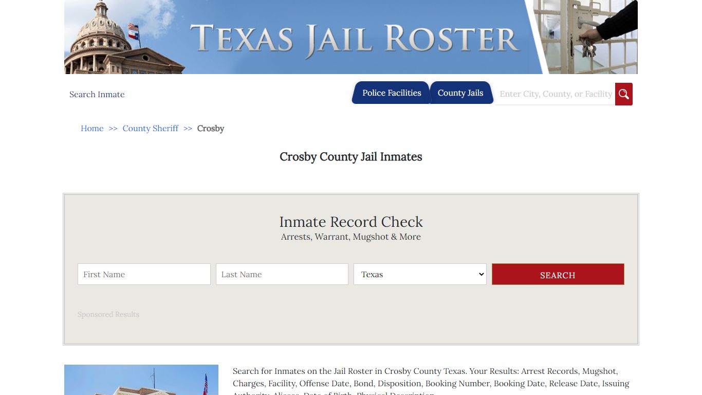 Crosby County Jail Inmates - Jail Roster Search