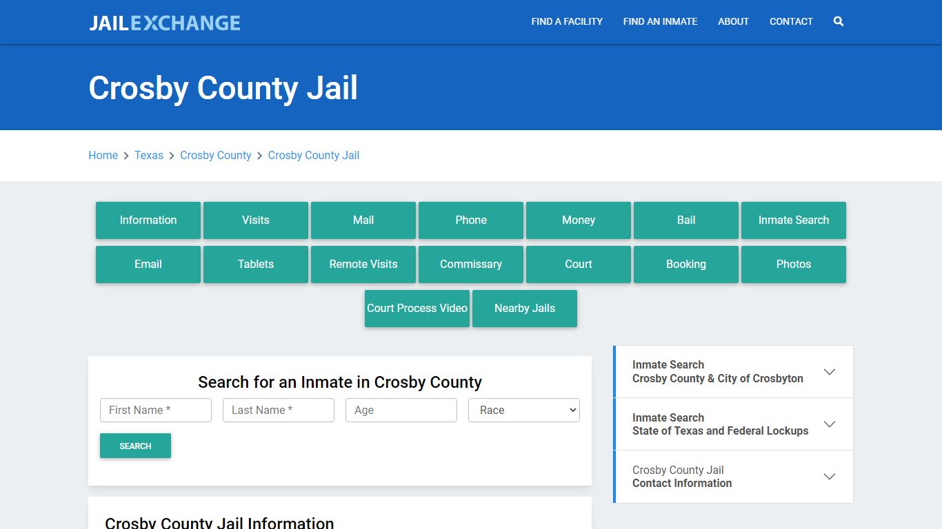 Crosby County Jail Roster Lookup, TX, Inmate Search